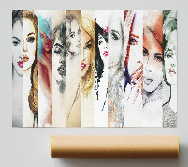 Womens Fashion Watercolour Print