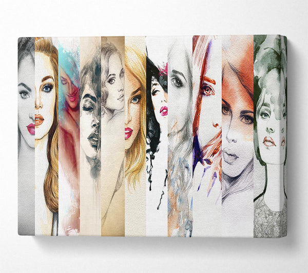  A Canvas Print of Womens Fashion Watercolour Canvas Print