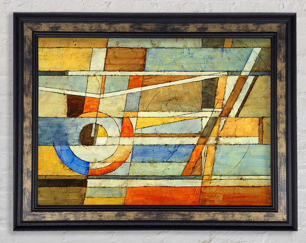 Abstract Grids Of Colours Framed Print