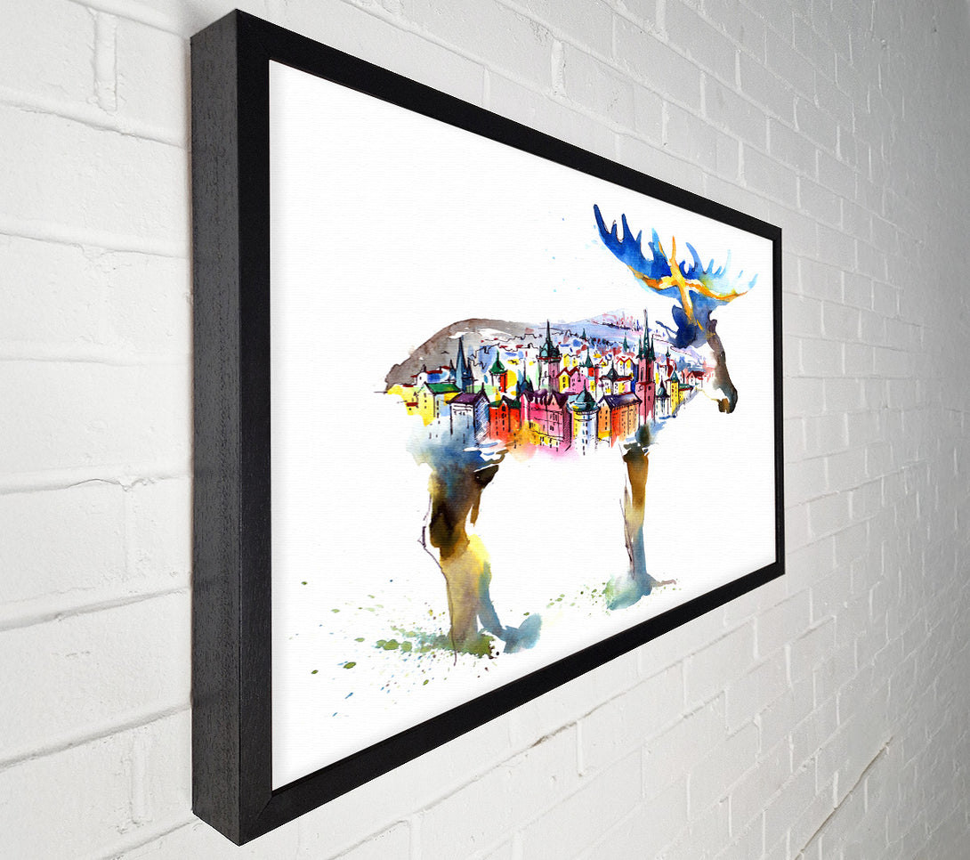  A Canvas Print of The Moose Town Canvas Art