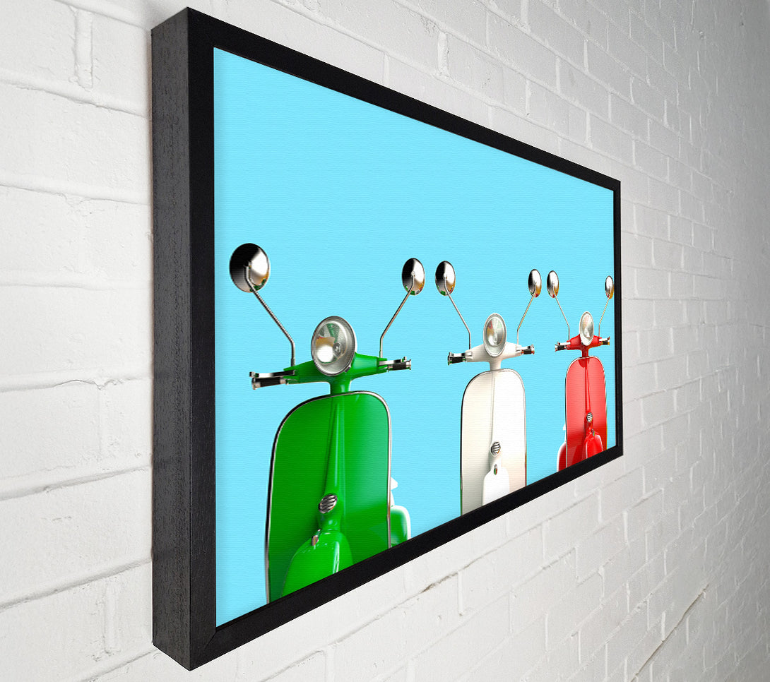  A Canvas Print of Three Vespas Italy Canvas Wall Art