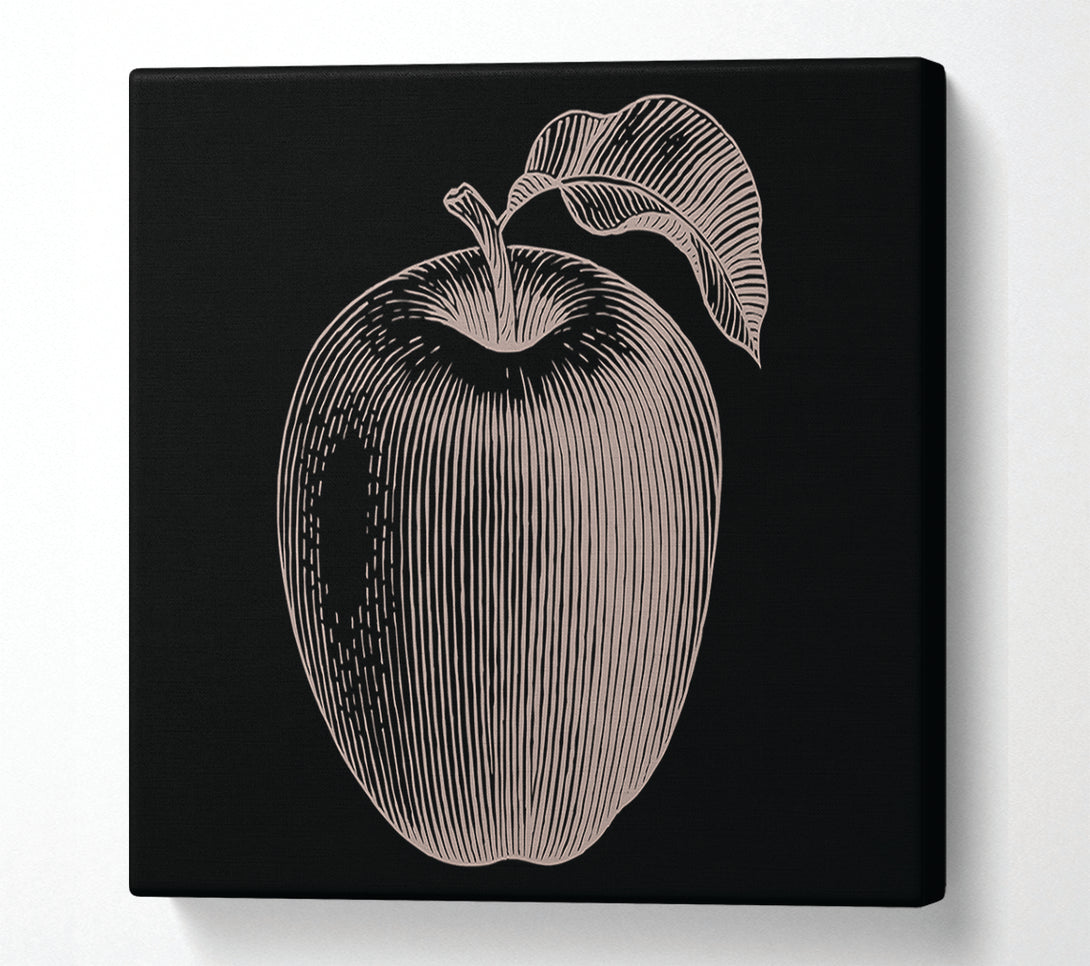  A Canvas Print of The Drawn Apple Canvas Art