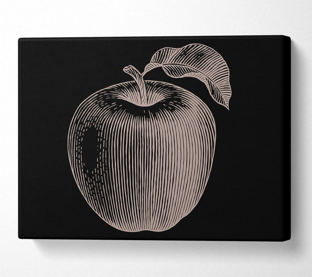  A Canvas Print of The Drawn Apple Canvas Art