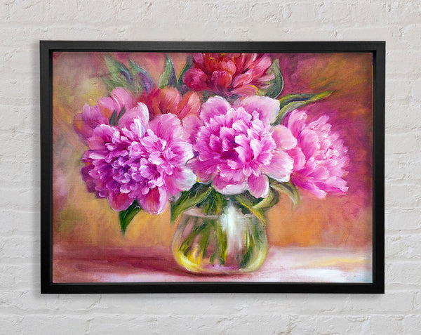 The Pink Blossom Vase Of Flowers Beauty Framed Print