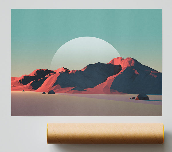 The Moon Over The Canyon Giclee Print