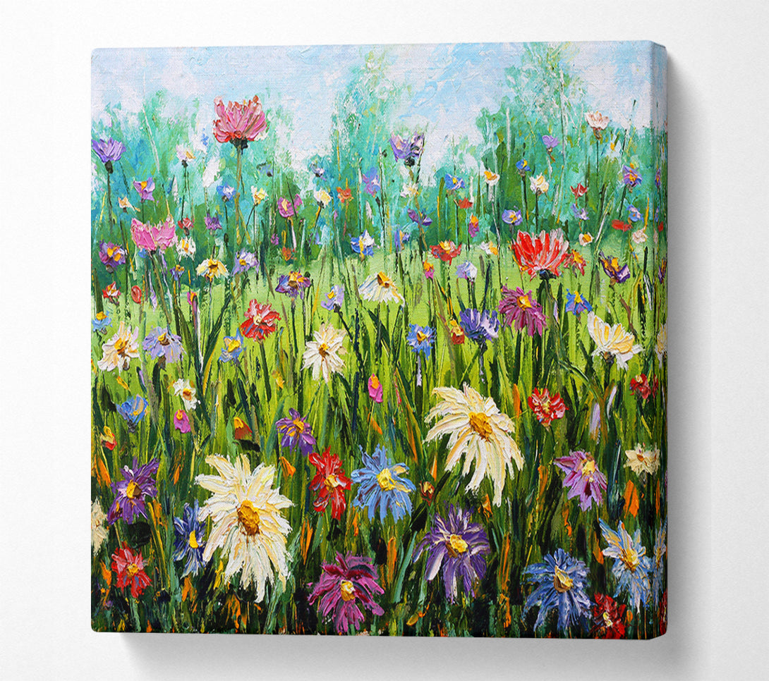  A Canvas Print of Lovely Spring Flowers Art Canvas Print