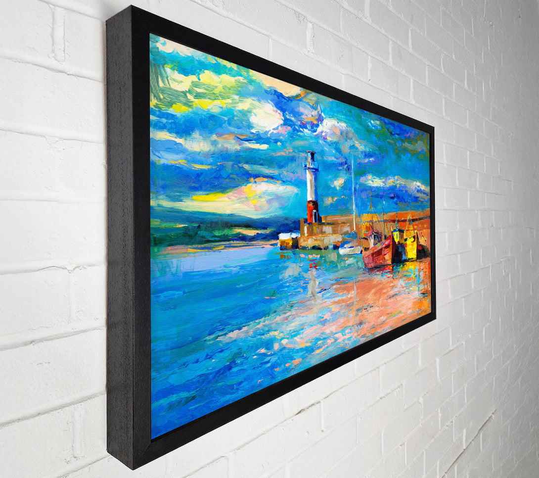  A Canvas Print of The Lighthouse Coastal Town Canvas Print