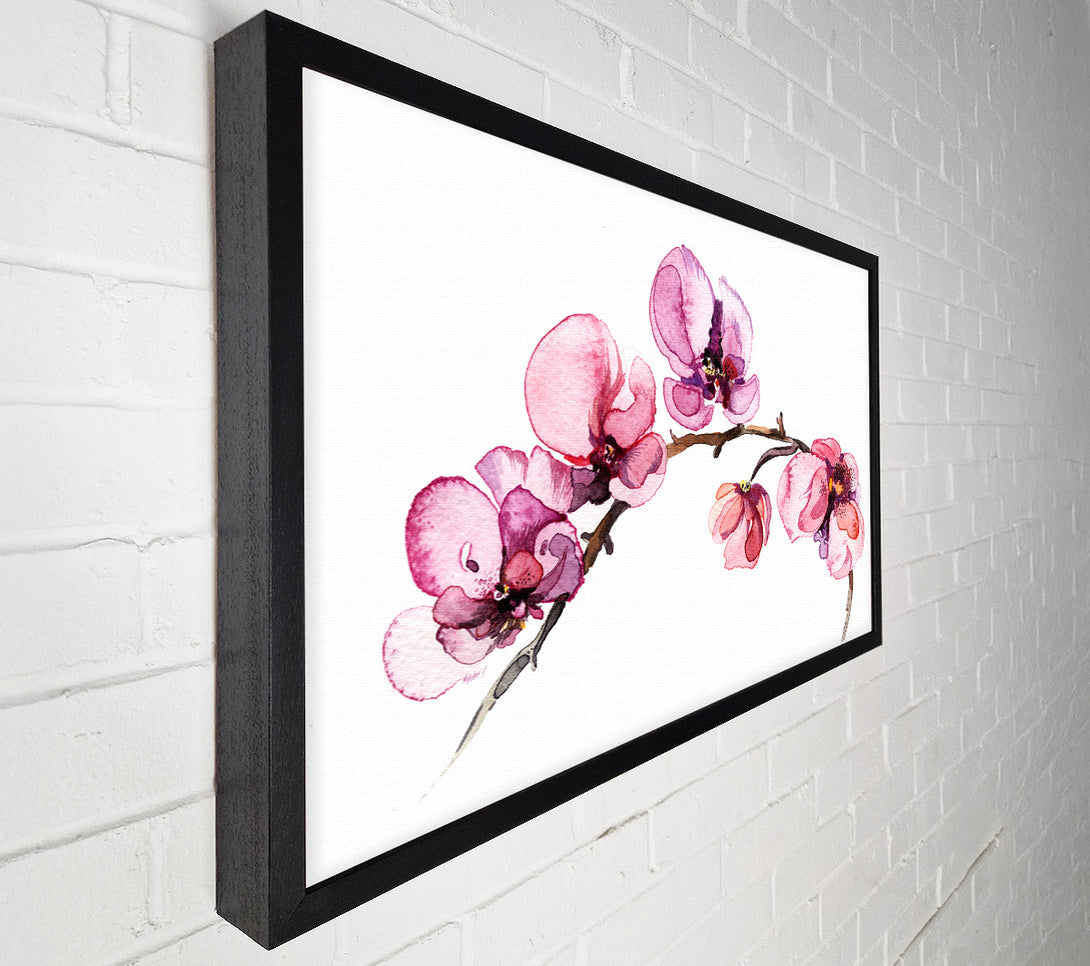 A Canvas Print of The Pink Orchid Branch Single Canvas Print