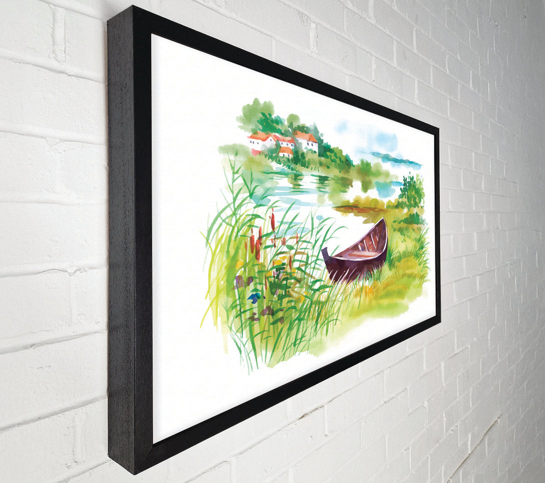  A Canvas Print of Banked On The River'S Edge Canvas Print