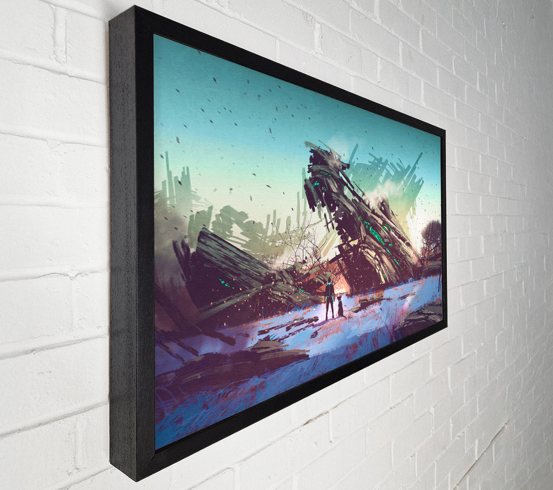  A Canvas Print of A Huge Ship Wreck Canvas Print