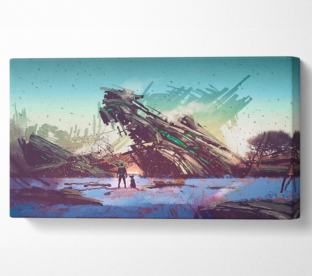  A Canvas Print of A Huge Ship Wreck Canvas Print