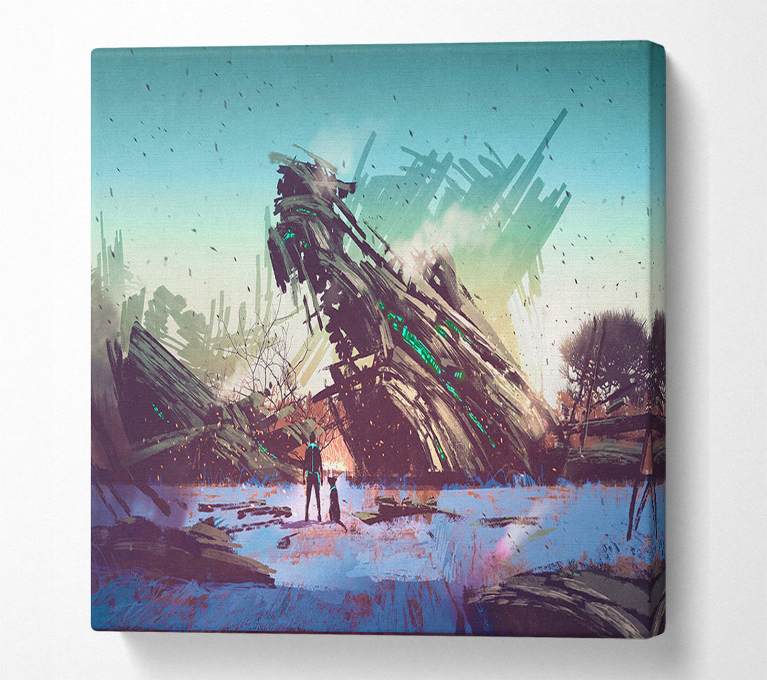  A Canvas Print of A Huge Ship Wreck Canvas Print