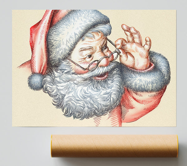 Santa Is Here Print