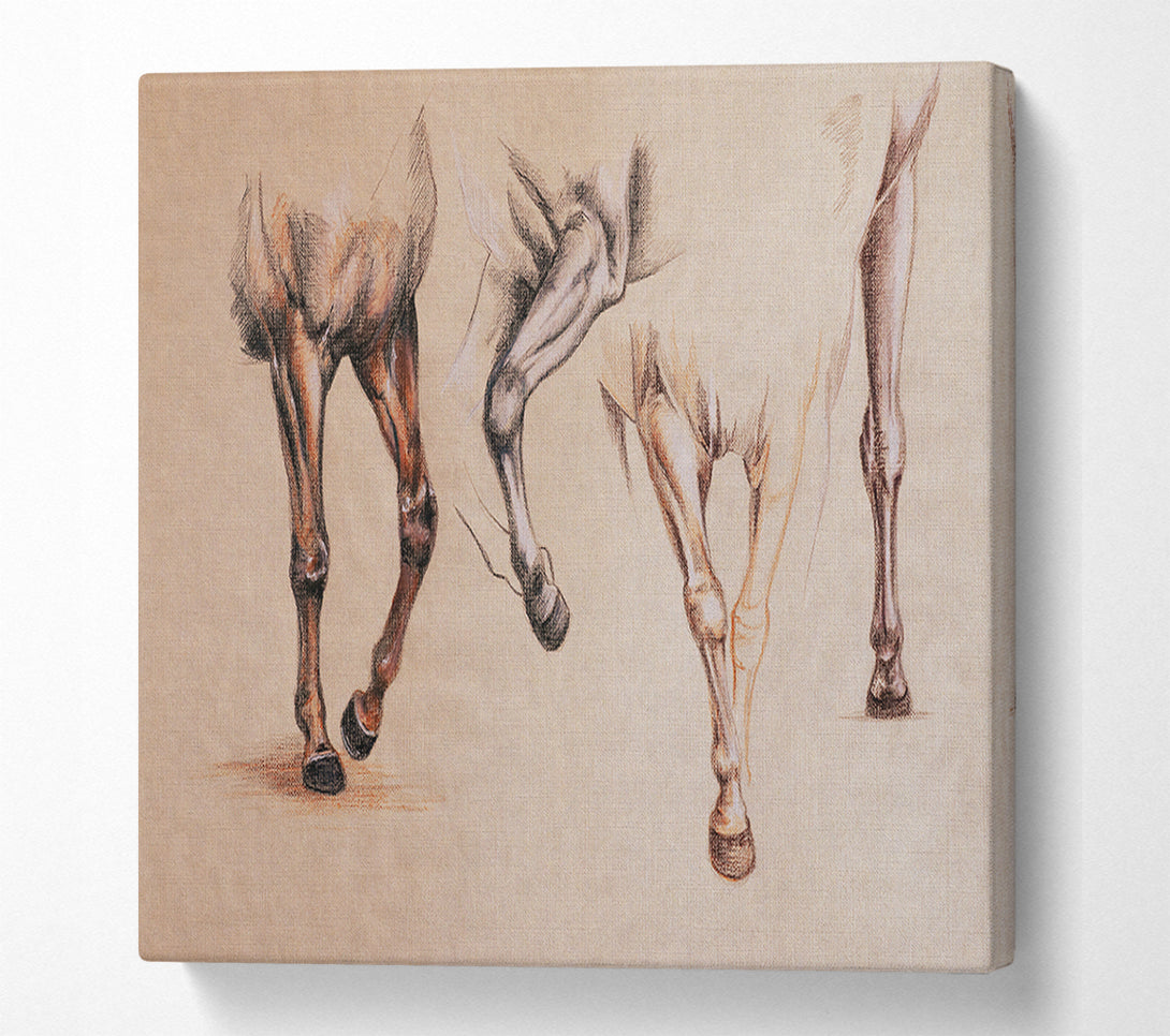  A Canvas Print of Bottom End Of Horses Canvas Wall Art