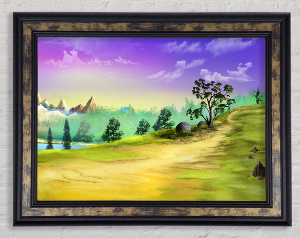 Lilac Skies Of Paradise Framed Print