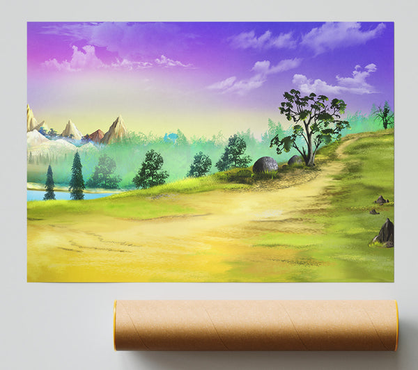 Lilac Skies Of Paradise Print