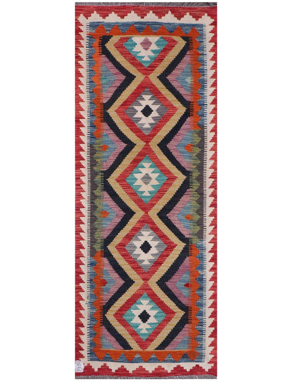 Maimana Afghanistan Kilim Rug - 191 x72 cm