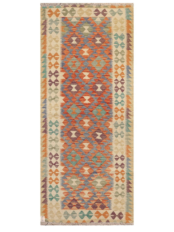 Maimana Afghanistan Kilim Rug - 192 x84 cm