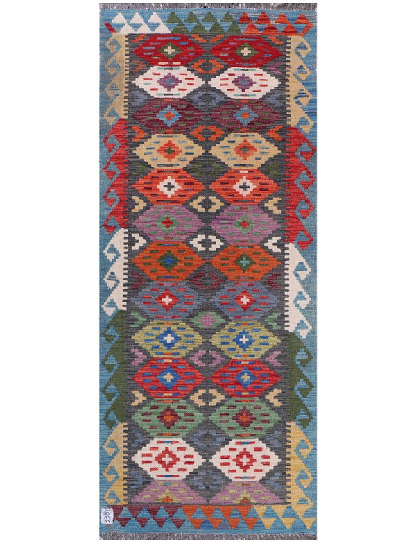 Maimana Afghanistan Kilim Rug - 197 x80 cm