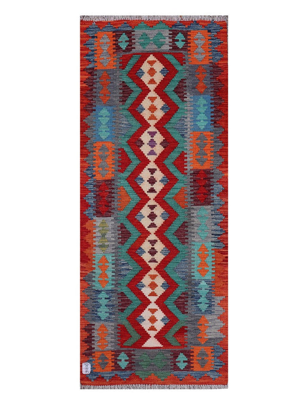 Maimana Afghanistan Kilim Rug - 189 x75 cm