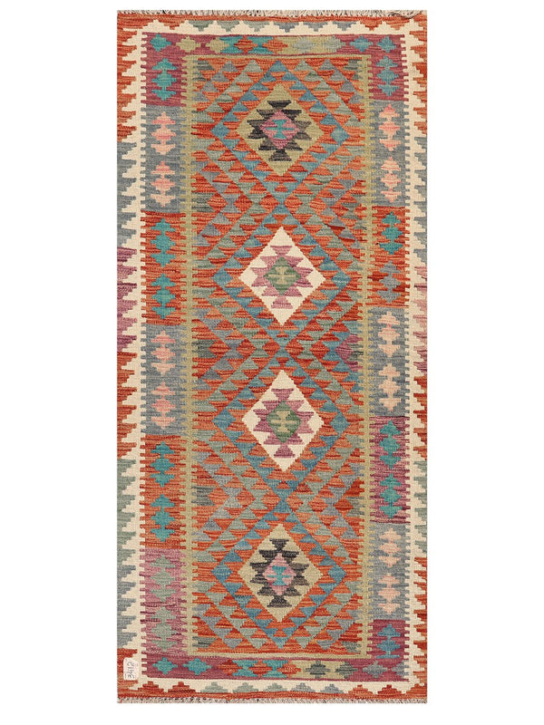 Maimana Afghanistan Kilim Rug - 183 x85 cm