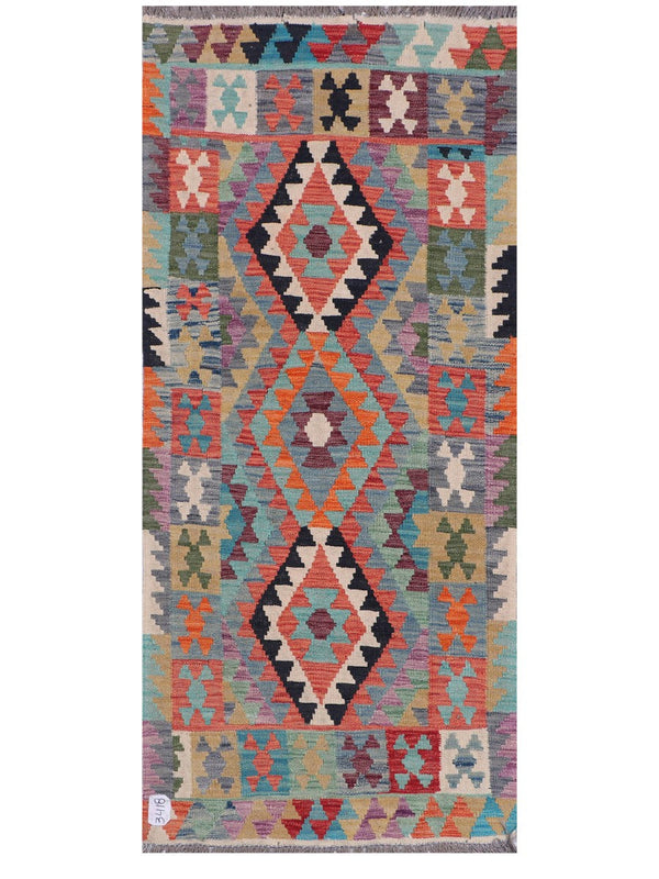 Maimana Afghanistan Kilim Rug - 174 x77 cm