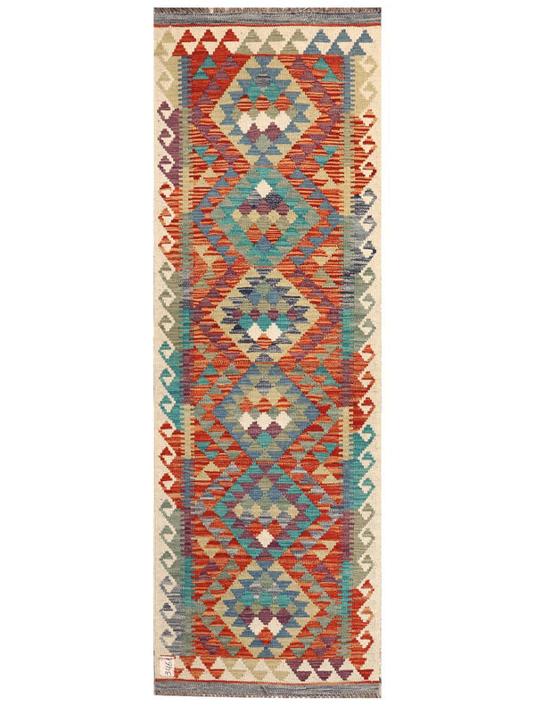 Maimana Afghanistan Kilim Rug - 194 x66 cm
