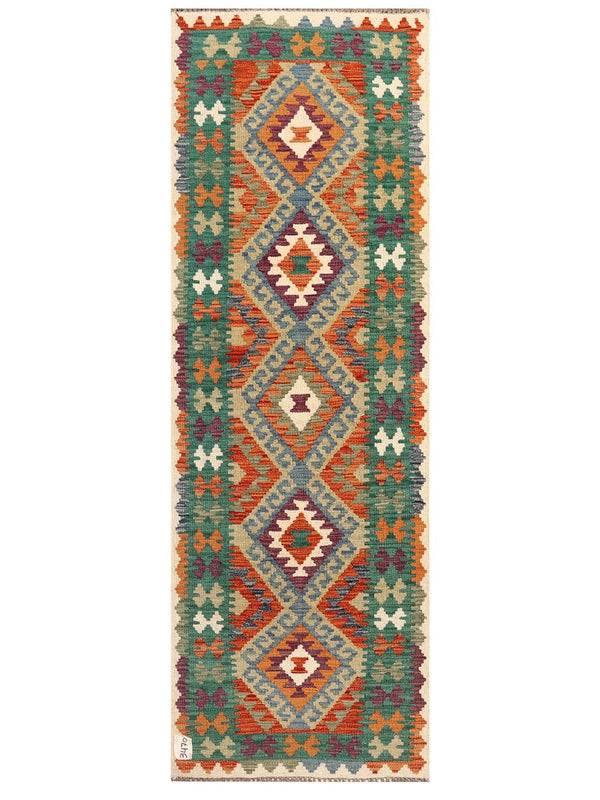 Maimana Afghanistan Kilim Rug - 193 x67 cm