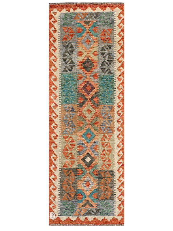 Maimana Afghanistan Kilim Rug - 196 x68 cm