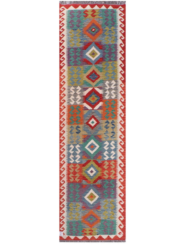 Maimana Afghanistan Kilim Runner - 282 x 78 cm