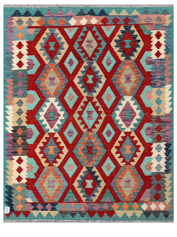 Maimana Afghanistan Kilim Rug - 198 x155 cm