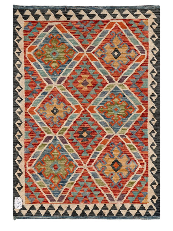 Maimana Afghanistan Kilim Rug - 125 x 84 cm