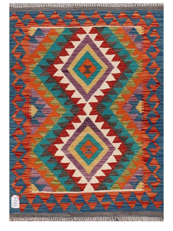 Maimana Afghanistan Kilim Rug - 117 x 83 cm