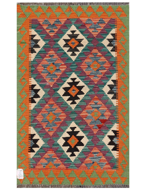 Maimana Afghanistan Kilim Rug - 130 x 79 cm