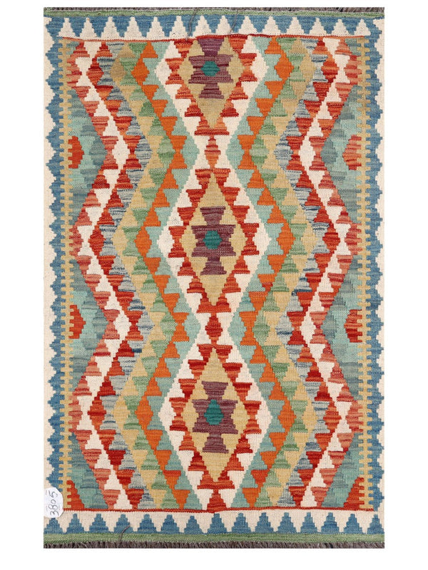 Maimana Afghanistan Kilim Rug - 127 x 80 cm