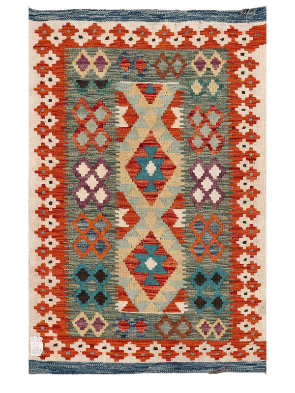 Maimana Afghanistan Kilim Rug - 124 x 79 cm