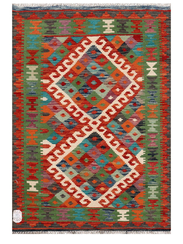 Maimana Afghanistan Kilim Rug - 122 x 84 cm