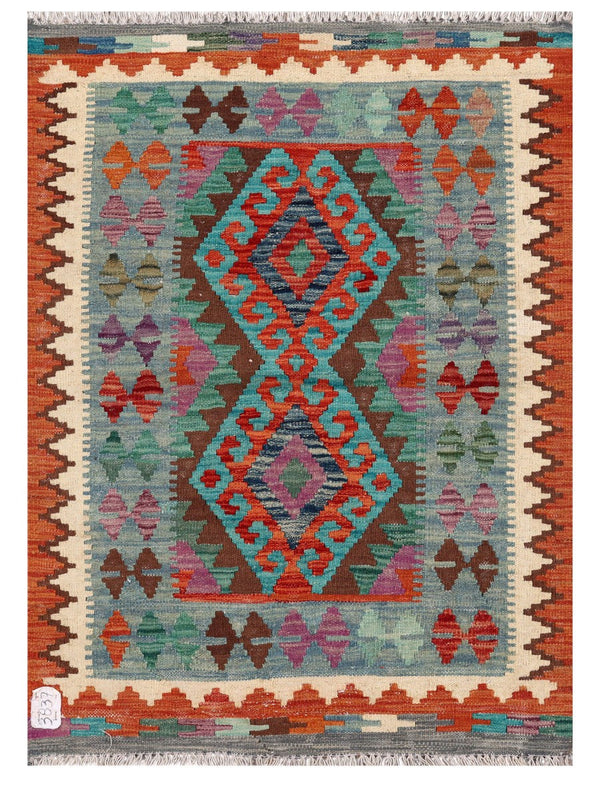 Maimana Afghanistan Kilim Rug - 119 x 86 cm