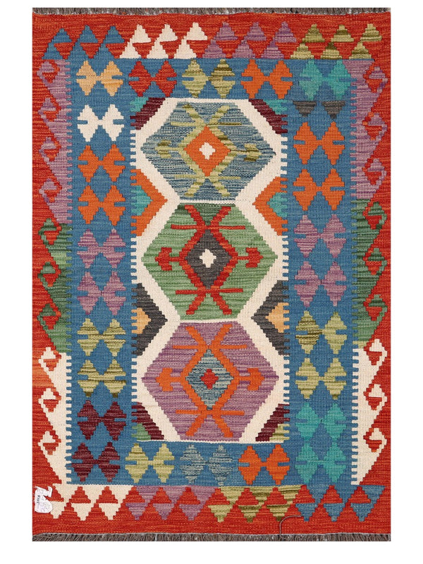 Maimana Afghanistan Kilim Rug - 128 x 86 cm