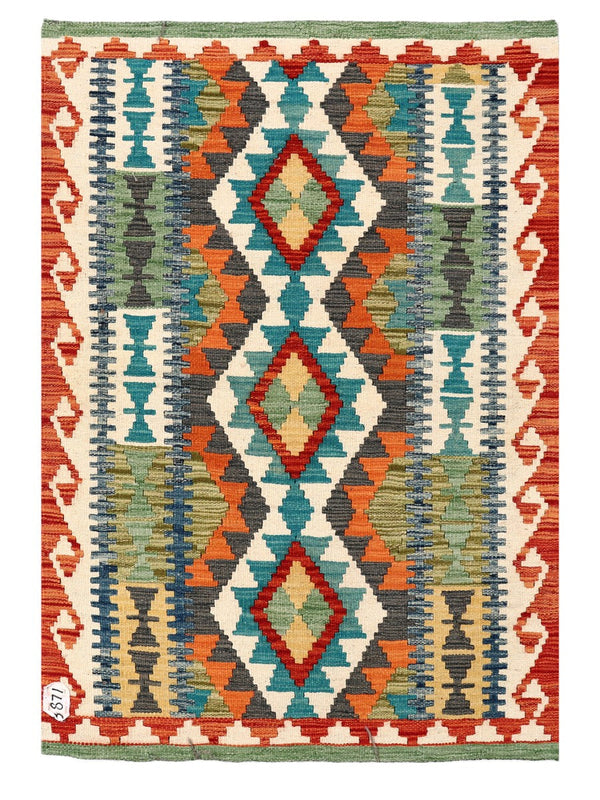 Maimana Afghanistan Kilim Rug - 130 x 89 cm