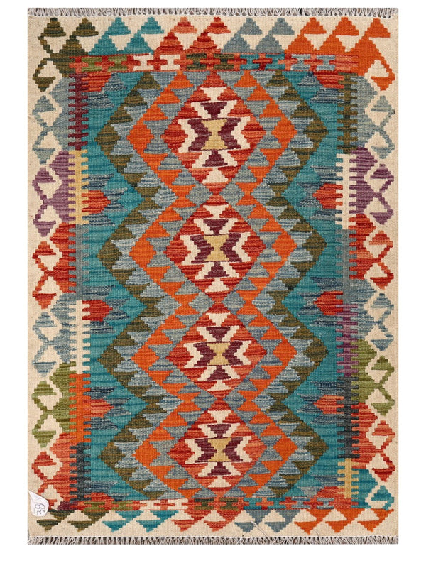 Maimana Afghanistan Kilim Rug - 123 x 85 cm