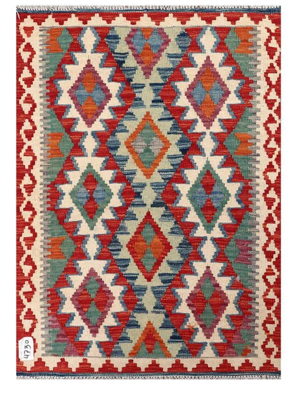 Maimana Afghanistan Kilim Rug - 120 x 85 cm