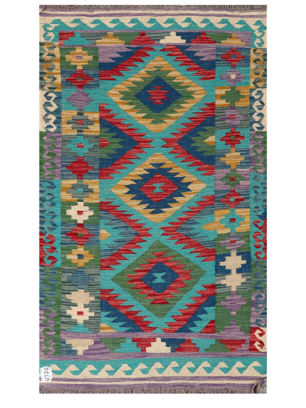 Maimana Afghanistan Kilim Rug - 153 x89 cm