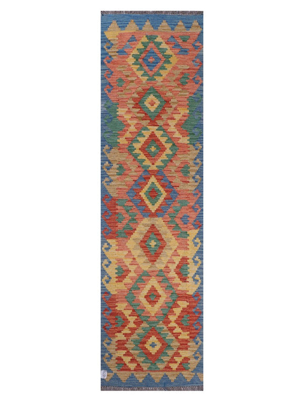Maimana Afghanistan Kilim Runner - 288 x 78 cm