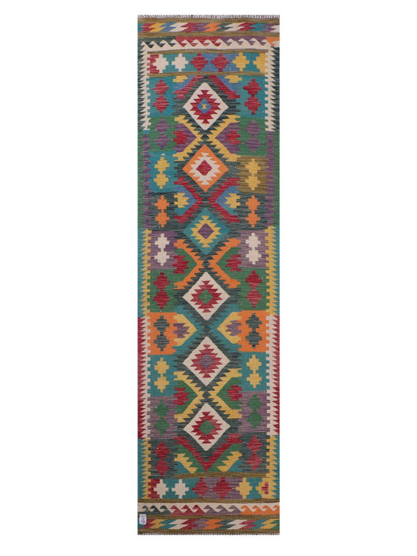 Maimana Afghanistan Kilim Runner - 300 x 82 cm
