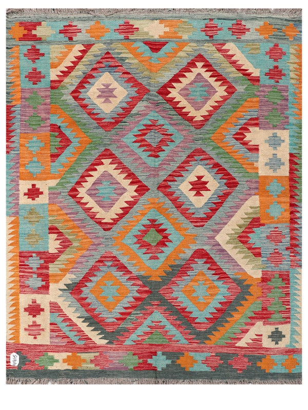 Maimana Afghanistan Kilim Rug - 192 x149 cm