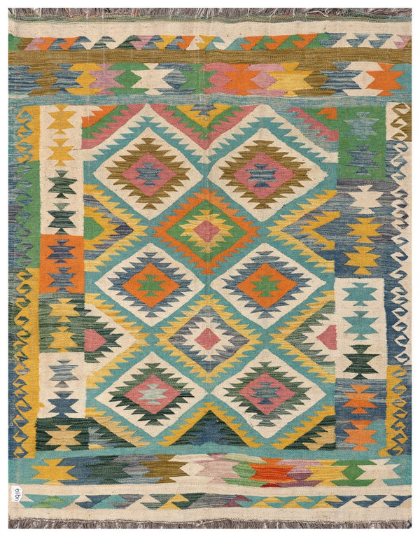 Maimana Afghanistan Kilim Rug - 200 x154 cm