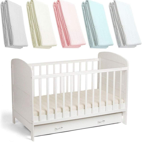 4x Spacesaver Cot Fitted Sheet 100% Cotton 100x52cm