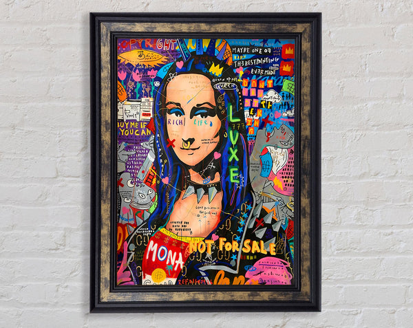 Mona Lisa Punk Framed Print