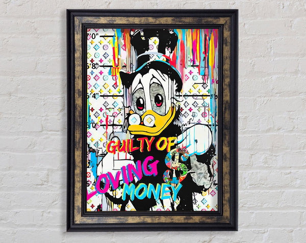 Mr Money Bags Duck Framed Print